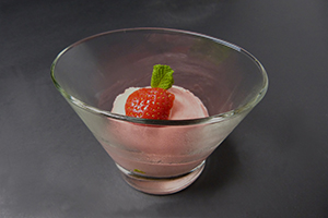 Sorbet van aardbei en framboos